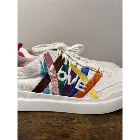 NEW Cole Haan GrandPro Rally Canvas Court Sneaker Shoes Men's Sz 13, LOVE/PRIDE - Picture 3 of 10